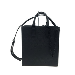 Louis Vuitton Sac Plat Noir Leather Shoulder Bag Black